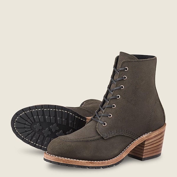 Red Wing Womens Clara - Heeled Acampo Leather - Heritage Boots Dark Grey - 4281GXPYC